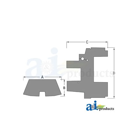 A & I Products Floor Mat 42" x9" x6" A-CFM455